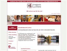 Tablet Screenshot of anwaltskanzlei-lottes.de